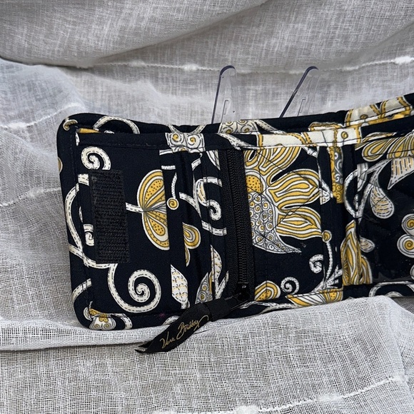 Vera Bradley Yellow Bird Pattern Small Euro Tri Fold Wallet Designer EUC Velcro - Picture 6 of 14